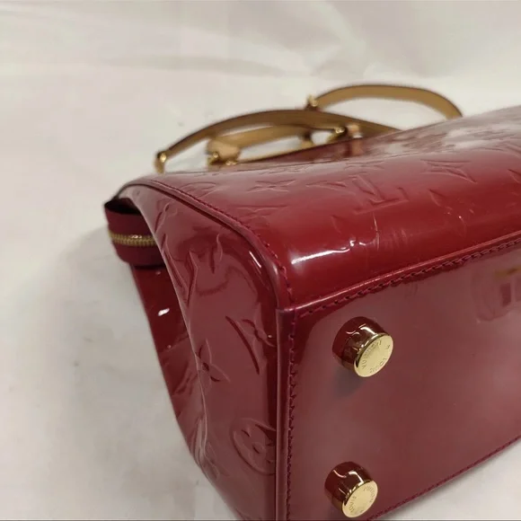 Authantic Louis Vuitton Red and Tan Satchel with Gold Accents - Picture 12 of 16